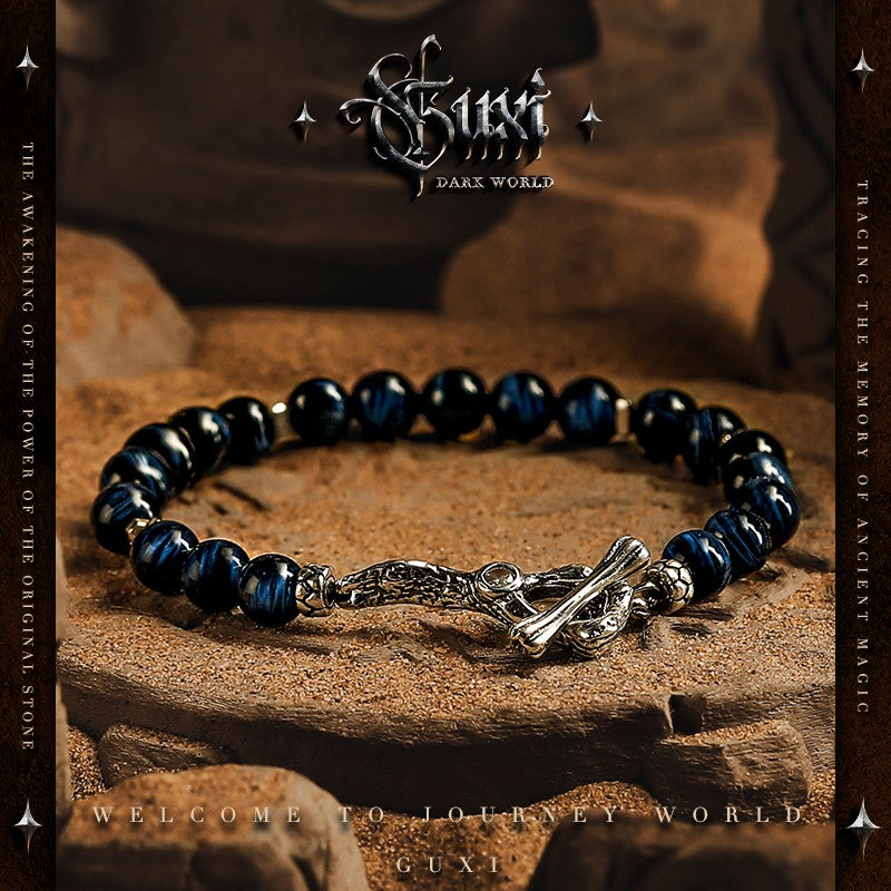 Illusion Beaded Bracelet - Men's 925 Silver Design — view 1