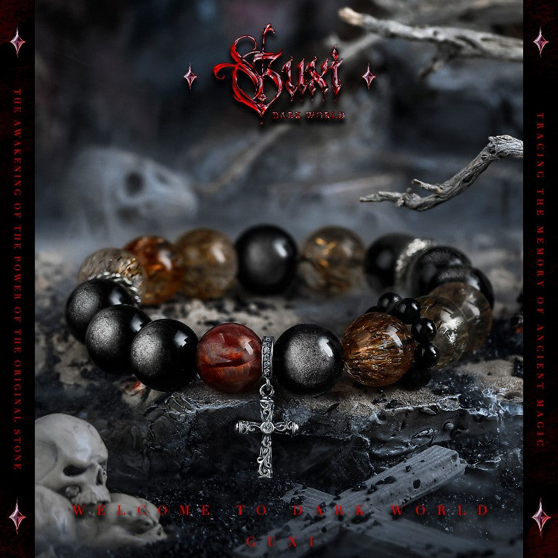 Prairie Fire 925 Silver Bead Bracelet — front view (Buddhabelief sterling silver ring collection)