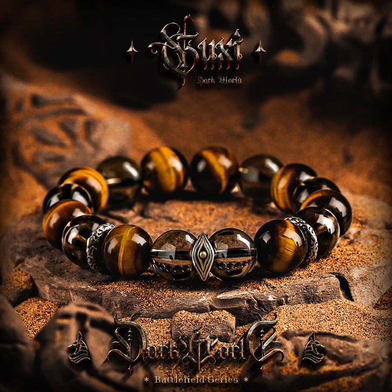 Eye of Insight 925 Silver Men's Beaded Bracelet — view 1