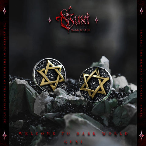 Stellar Epoch Hexagram 925 Silver Stud Earrings