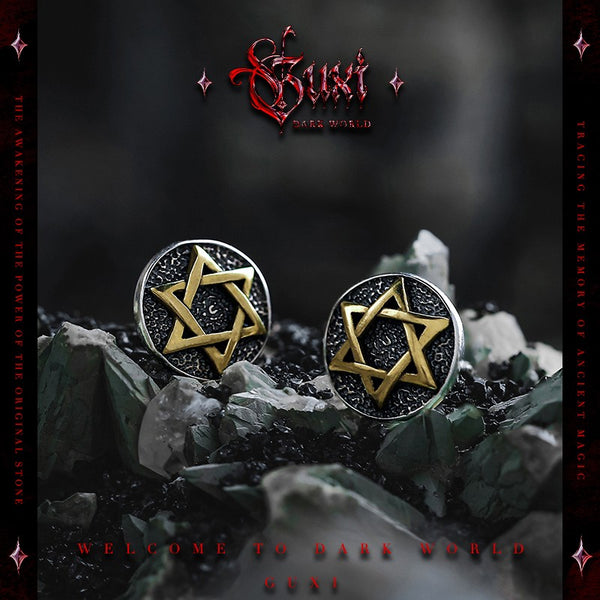 Stellar Epoch Hexagram 925 Silver Stud Earrings