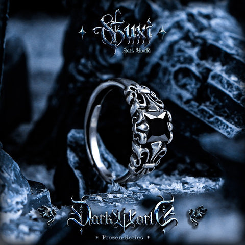 925 Silver Lone Shadow Dark Minimalist Ring