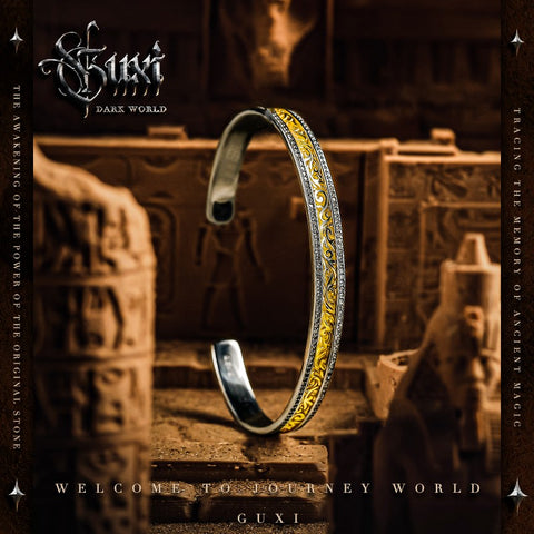 Phantasm Echo 925 Silver Cuff Bracelet for Men