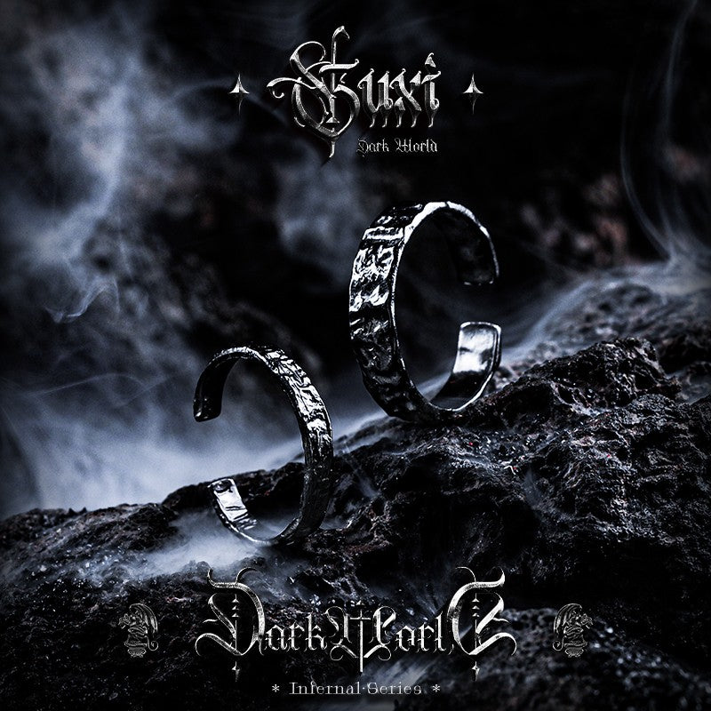 Against the Current Dark Retro 925 Silver Ring - 925 Silver Ring for Men