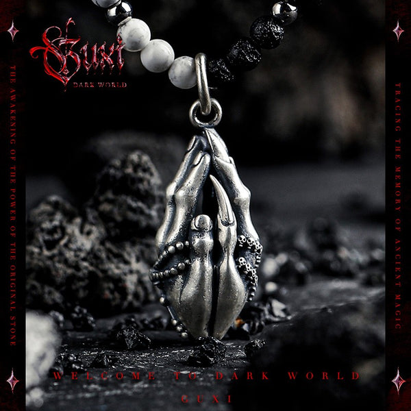 Formless Dark Gothic 925 Silver Men's Pendant