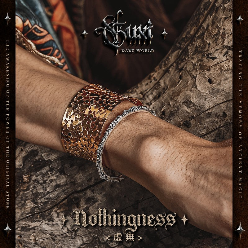 Void Cross Pattern 925 Silver Cuff Bracelet — view 2