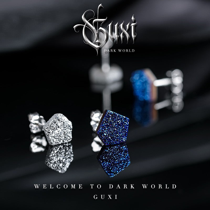 Shattered Crystal Cluster 925 Silver Studs — view 2