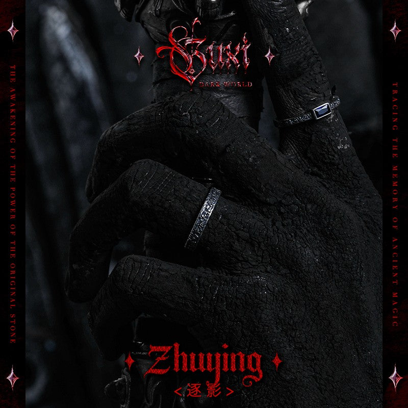 Chasing Shadows Ring - Men's 925 Silver Gothic Style detail view 1