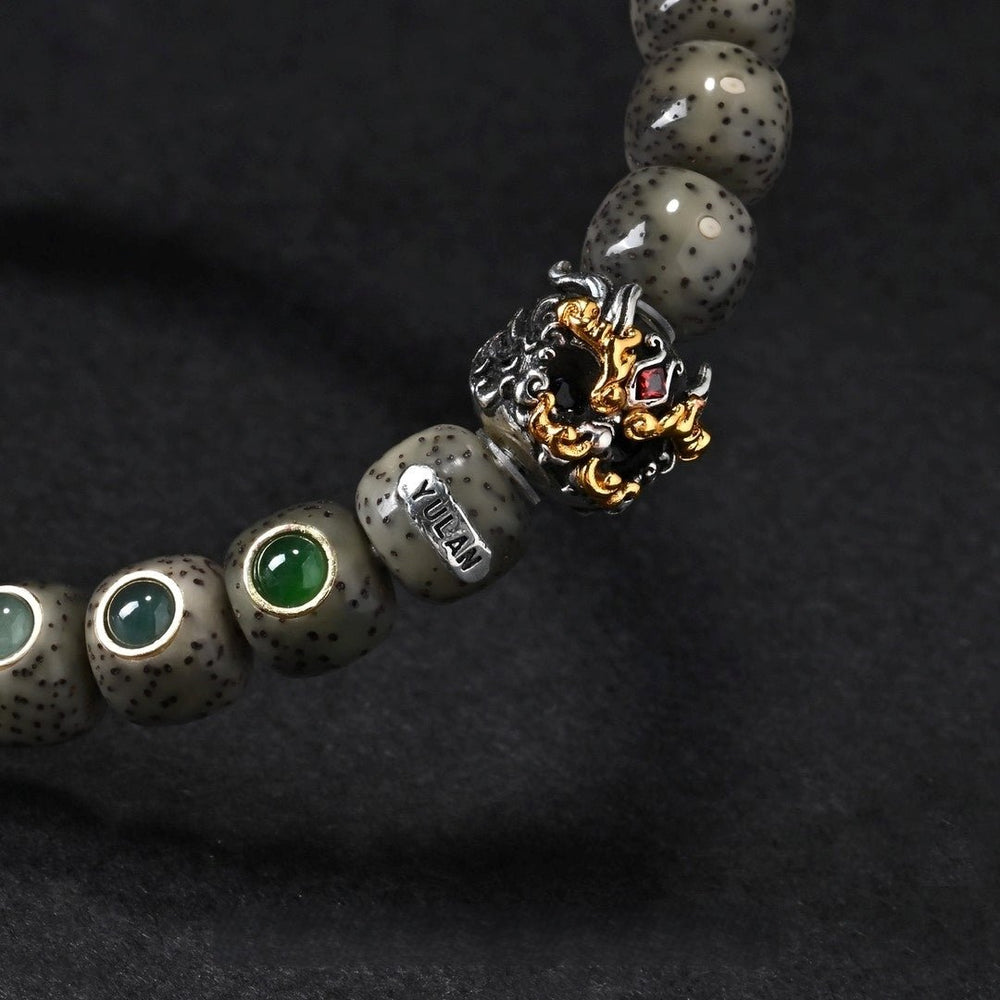 Waxy Ice Star Moon Bracelet - Dragon Child Accent Full Set Mala - view 2