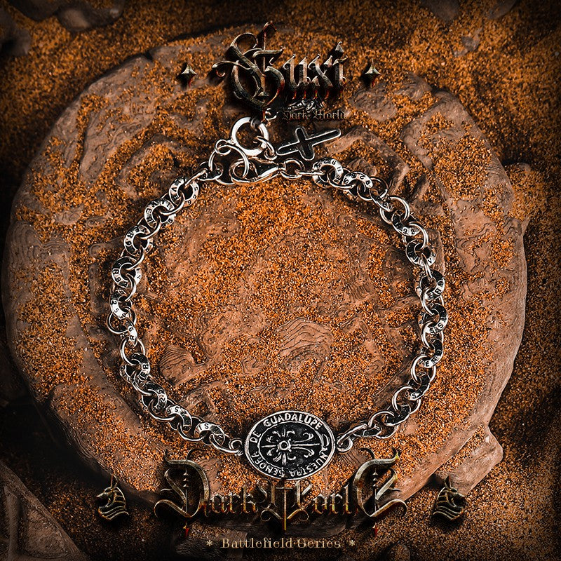 925 Silver 'Belief' Bracelet - Original Retro Design detail view 1
