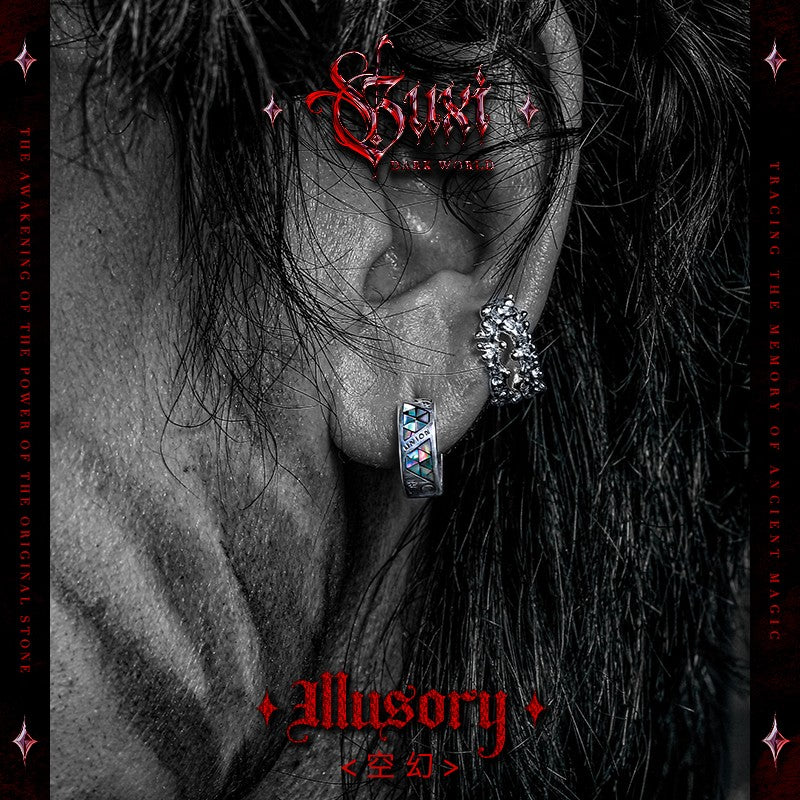 Phantom Void 925 Silver Stud Earrings — view 2