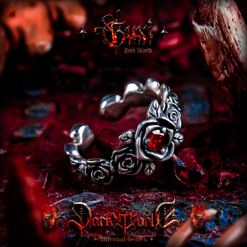 Withered Gothic 925 Silver Open Ring — view 2