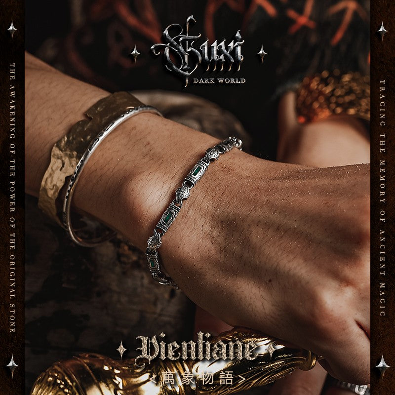Tales of All Things 925 Silver Bracelet - Men's Retro detail view 1