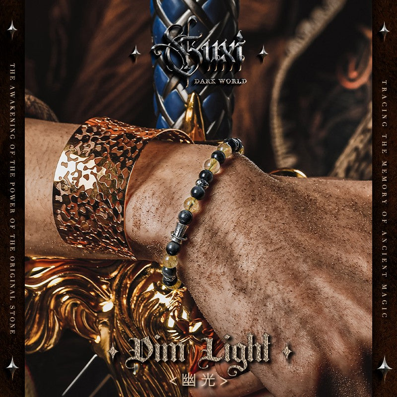 Ethereal Glow Men's 925 Silver Bead Bracelet — view 2