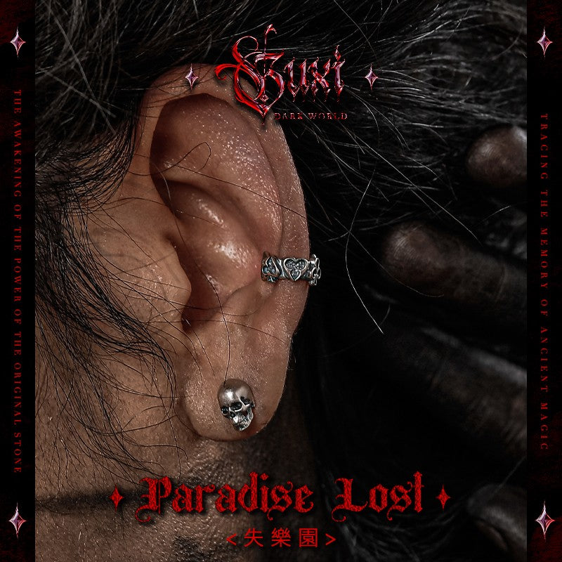 Paradise Lost 925 Silver Ear Cuff - Men's No Piercing detail view 1