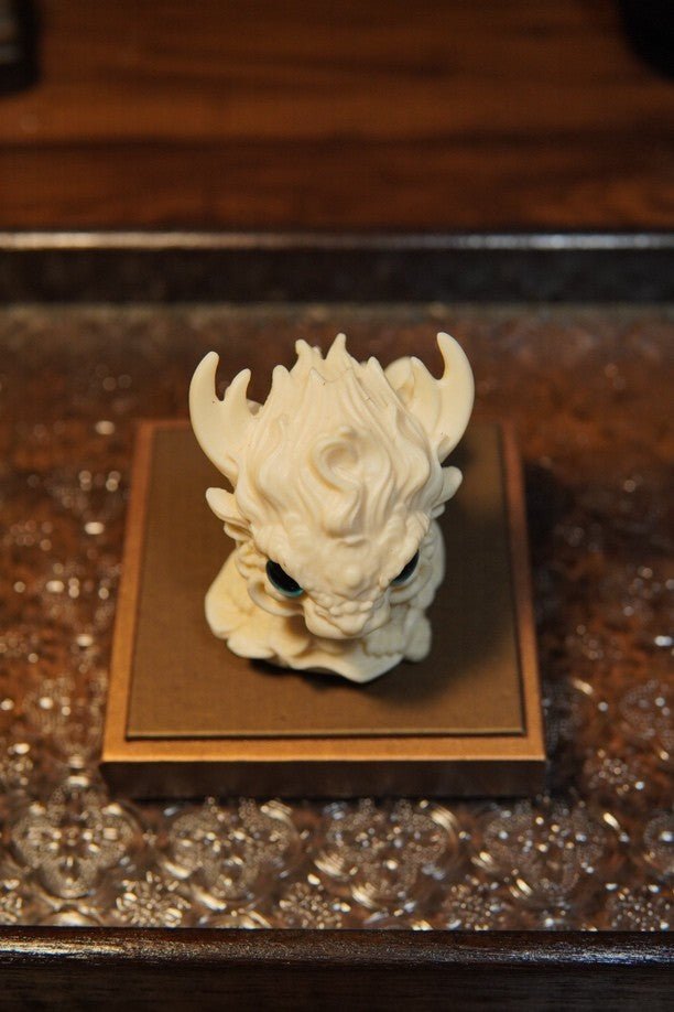 Qilin Ivory Nut Sculpture | Hand-Carved Statue for Wealth & Protection - view 2