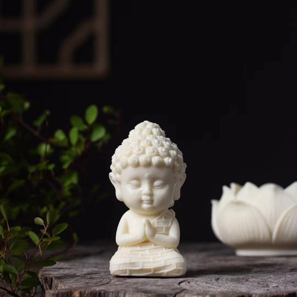 Buddha Lotus Seat | Handcrafted Ivory Nut Art - view 3