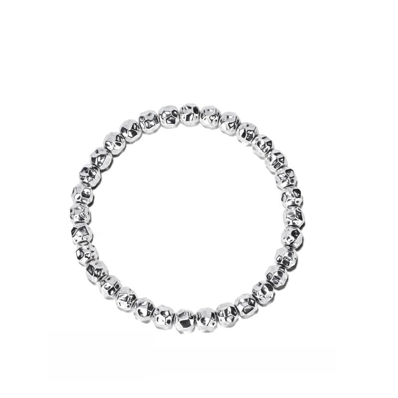 "Galaxy" 6mm 925 Sterling Silver Bracelet – Minimalist & Versatile for Couples - view 3