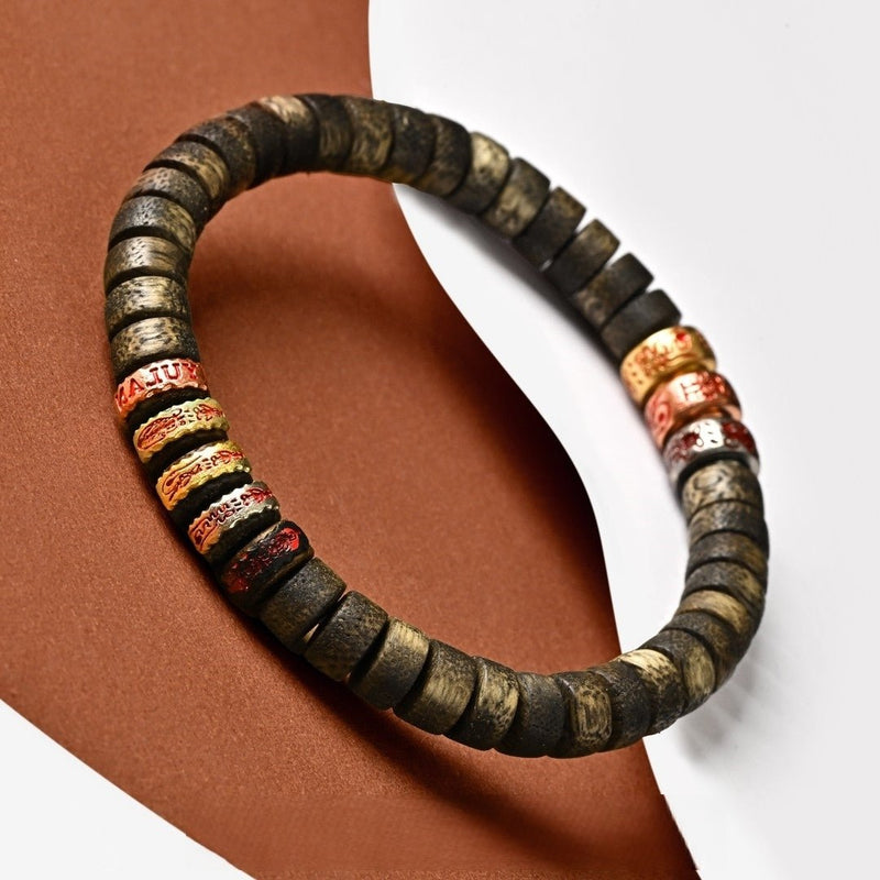 7mm Sinking Grade Kyara Agarwood Bracelet – Vietnamese Nha Trang Agarwood with Floral & Honey Scent - Buddhabelief