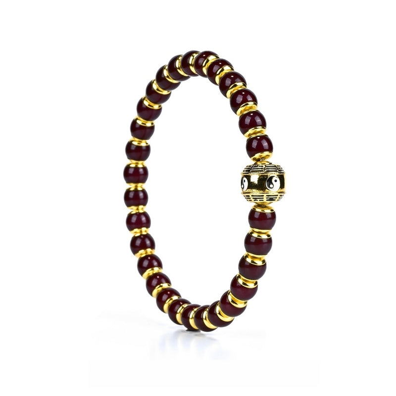 "Purple Flame Alchemy Cauldron" Original Design - Hand-Inlaid Bodhi Root Mala - Monk-Blessed Spiritual Bracelet for Energy Transformation & Inner Alchemy - Buddhabelief
