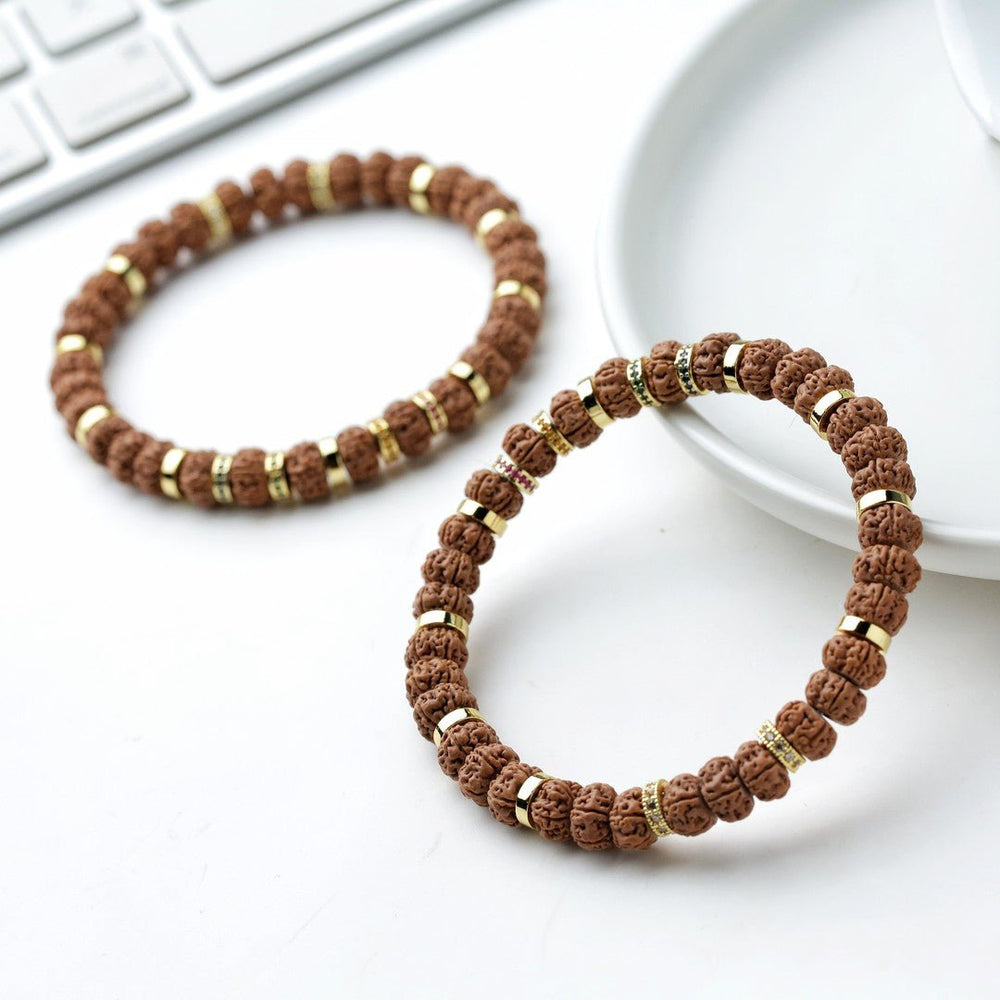 Small Vajra Bracelet | 7mm Four-Color Indonesian Bodhi - view 3