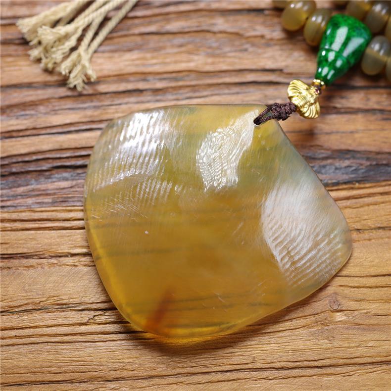 Natural Buffalo Horn 108 Prayer Beads – Handcrafted Barrel/Abacus - Shaped Mala for Meditation & Collection - Buddhabelief