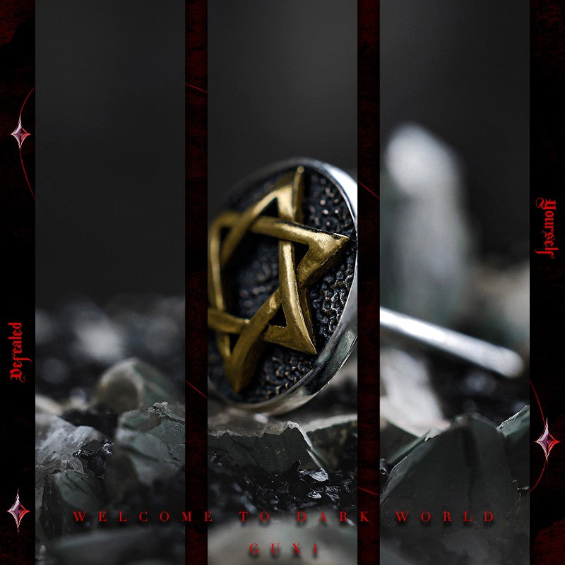 Stellar Epoch Hexagram 925 Silver Stud Earrings — view 3