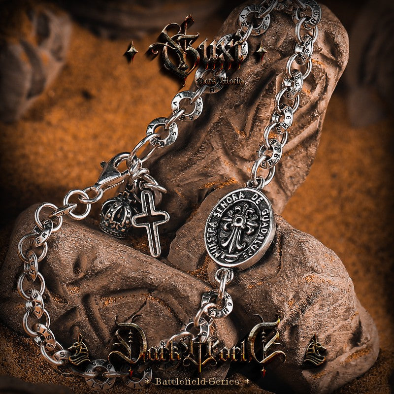 925 Silver 'Belief' Bracelet - Original Retro Design detail view 2
