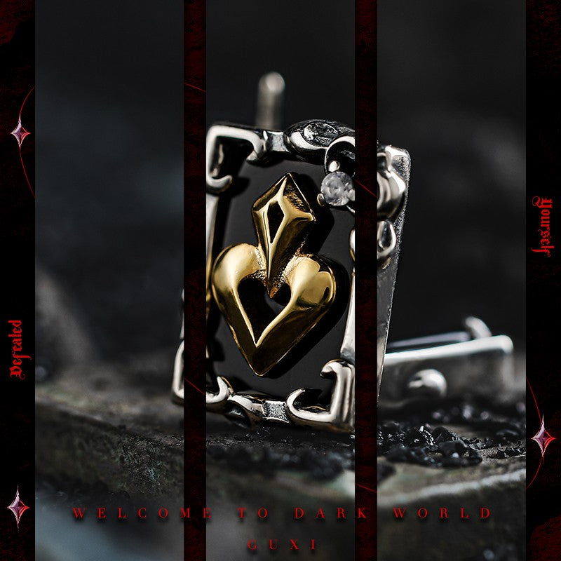 Enigma 925 Silver Gothic Stud Earrings — view 3