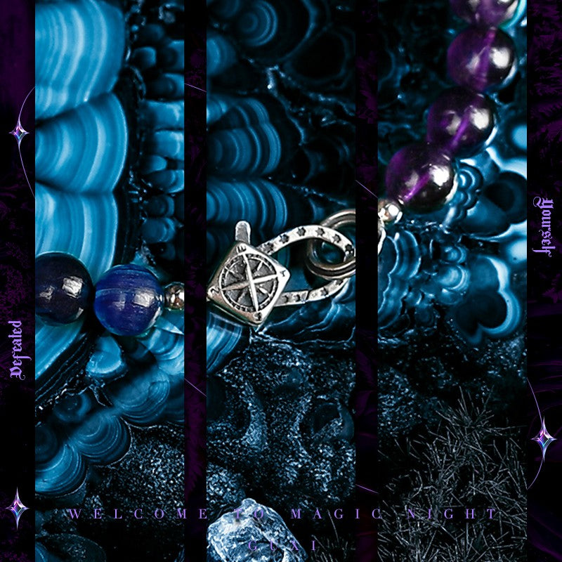 Ethereal Beaded 925 Silver Bracelet for Men — view 3