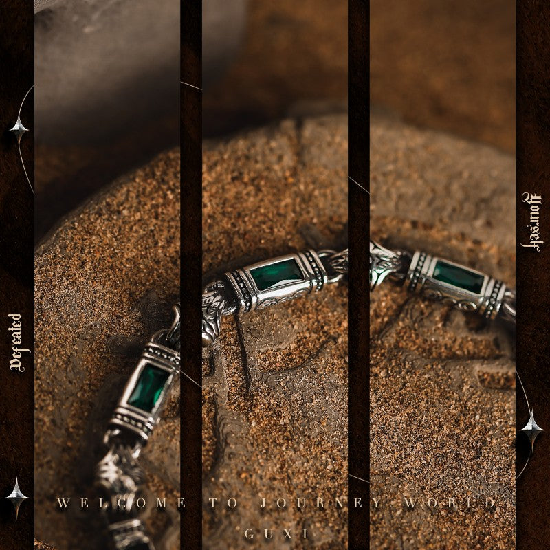 Tales of All Things 925 Silver Bracelet - Men's Retro detail view 2