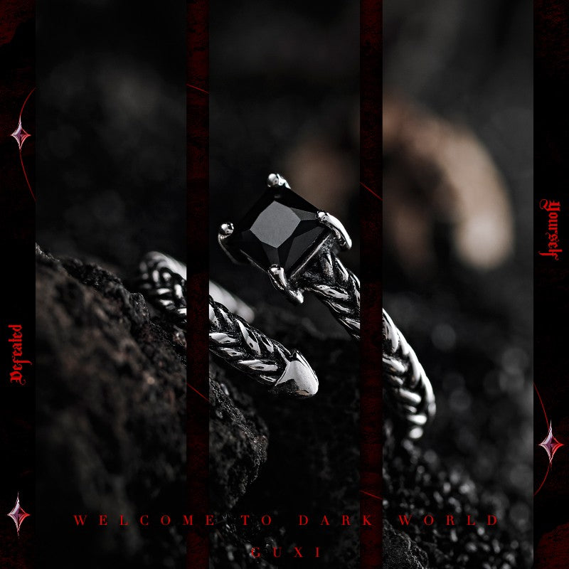 925 Silver Star Constellation Orbiting Band — worn on hand close-up (Buddhabelief sterling silver ring collection)