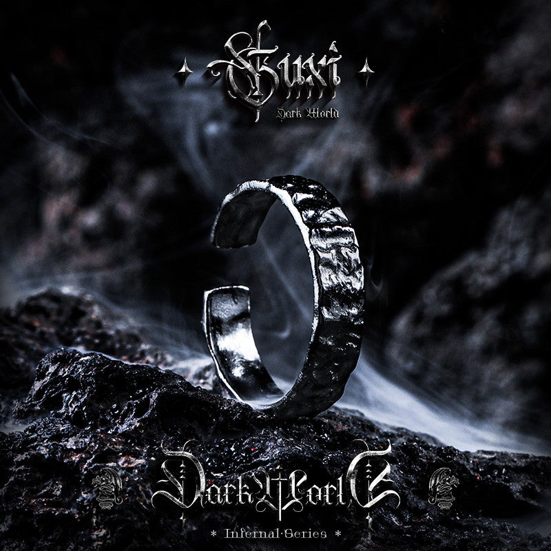 Against the Current Dark Retro 925 Silver Ring detail view 2