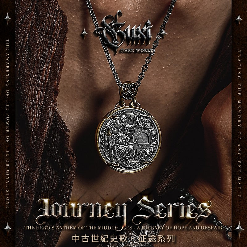Lightsaber Coin Pendant Necklace for Men detail view 3