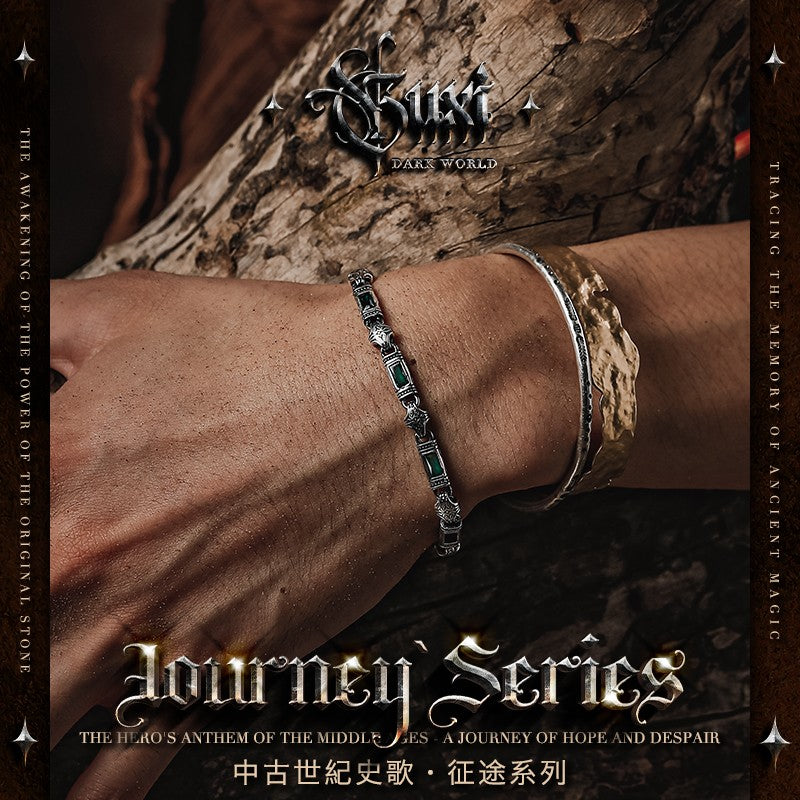 Tales of All Things 925 Silver Bracelet - Men's Retro detail view 3