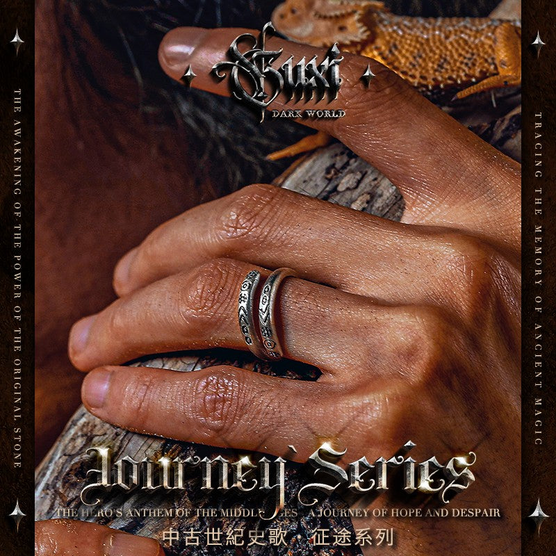 925 Silver Secret Verse Scroll Index Ring — view 4