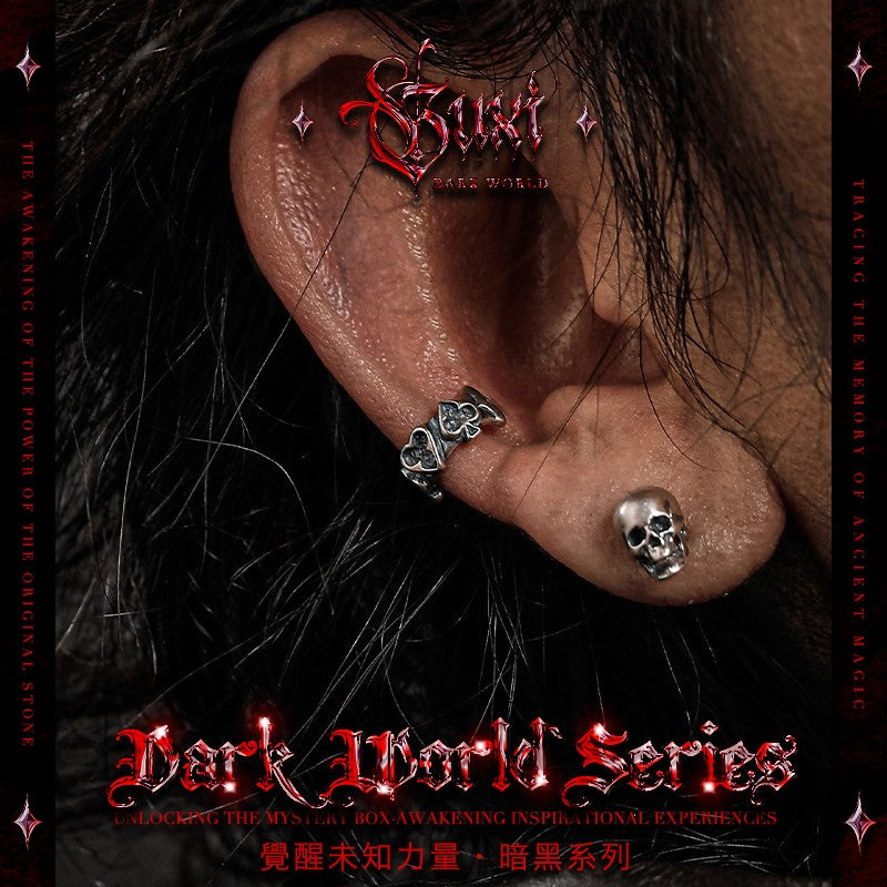 Paradise Lost 925 Silver Ear Cuff - Men's No Piercing detail view 3