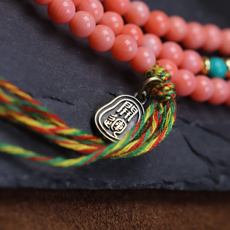 Tibetan - Style Handcrafted Sea Bamboo 108 Round Beads Prayer Mala – Buddhist Rosary for Meditation & Collection - Buddhabelief