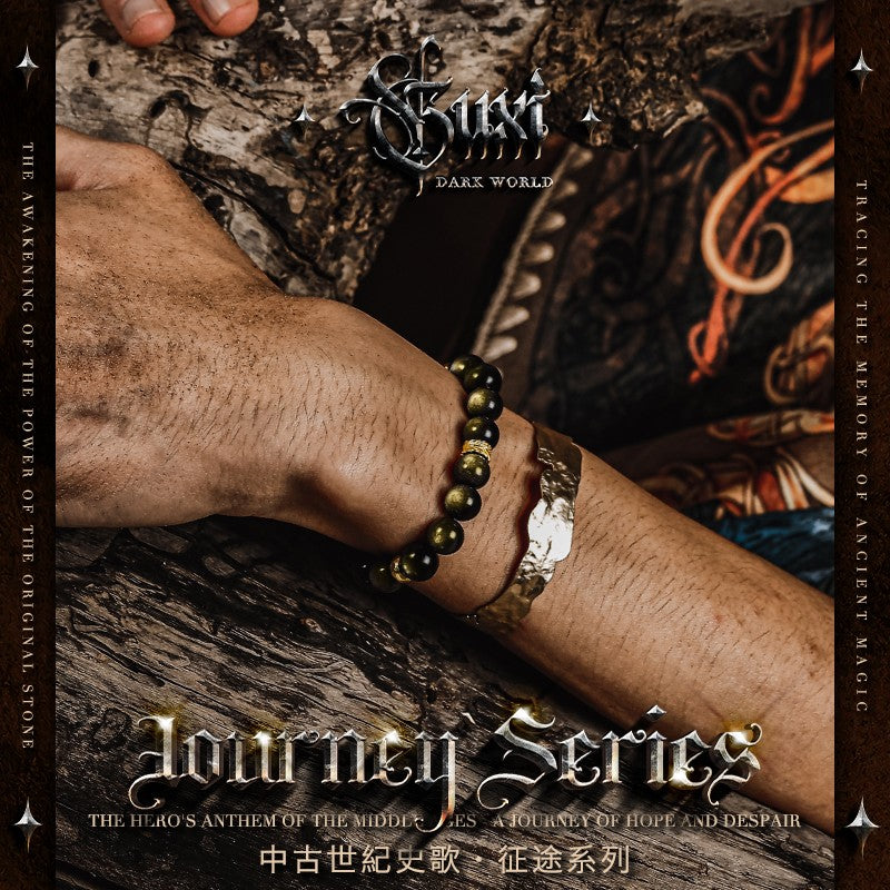 Men's Sacred Feather 925 Silver Beaded Bracelet — view 4
