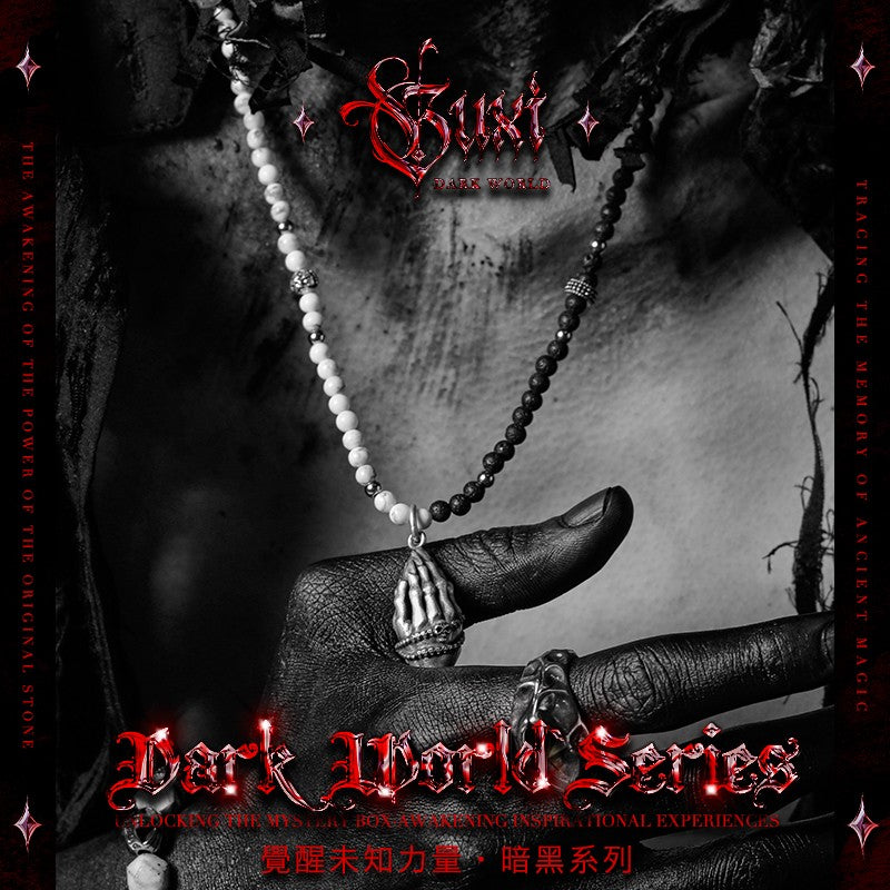 Formless Dark Gothic 925 Silver Men's Pendant detail view 3