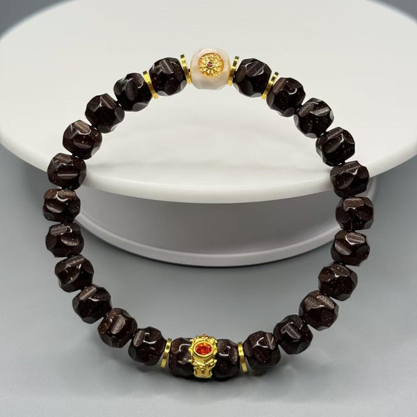 9mm Hainan Coconut Bracelet – Wuxiang Hand-Carved Design