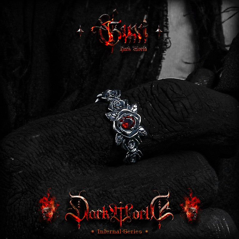 Withered Gothic 925 Silver Open Ring — view 4