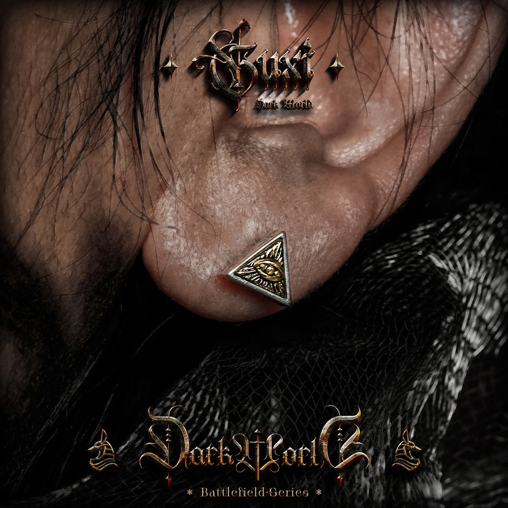 Eye of Horus Triangle Silver Studs — view 4