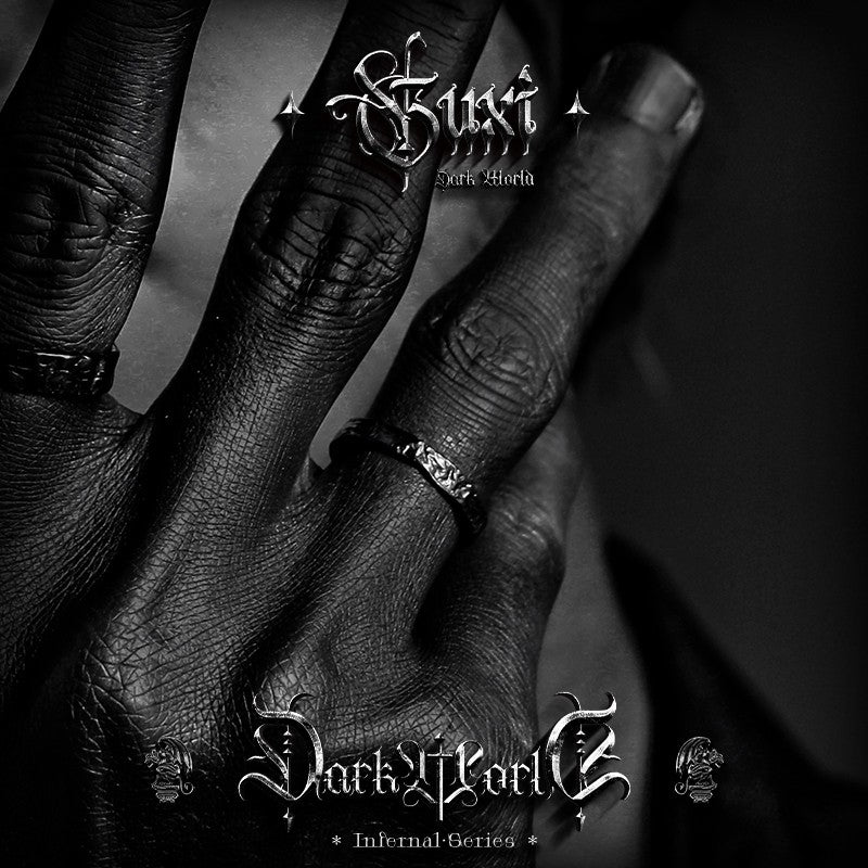 Against the Current Dark Retro 925 Silver Ring detail view 4