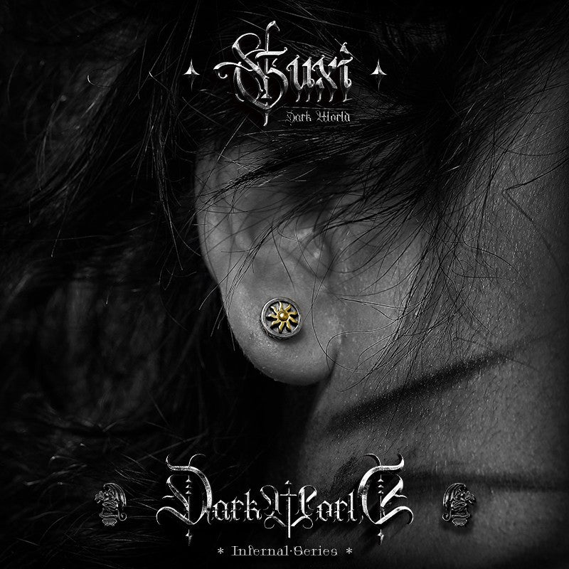 Vintage Sun 925 Silver Stud Earrings — view 5
