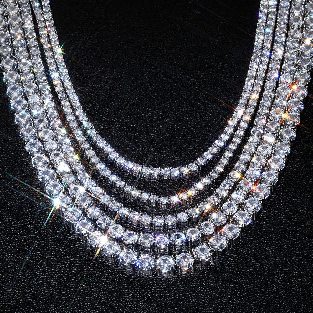5A Zirconia Iced Chain - Hip Hop Tennis Necklace - view 3