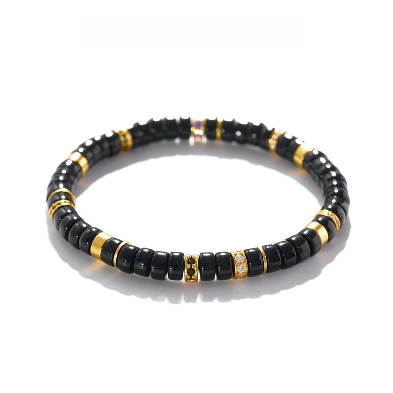 Buddhabelief Black Agate Wealth Bracelet | 6mm Precision-Cut