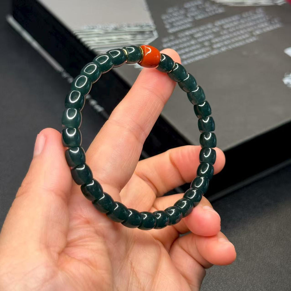7mm High-Ice Weimaterial Jade Bracelet | Artisan Cut - view 6
