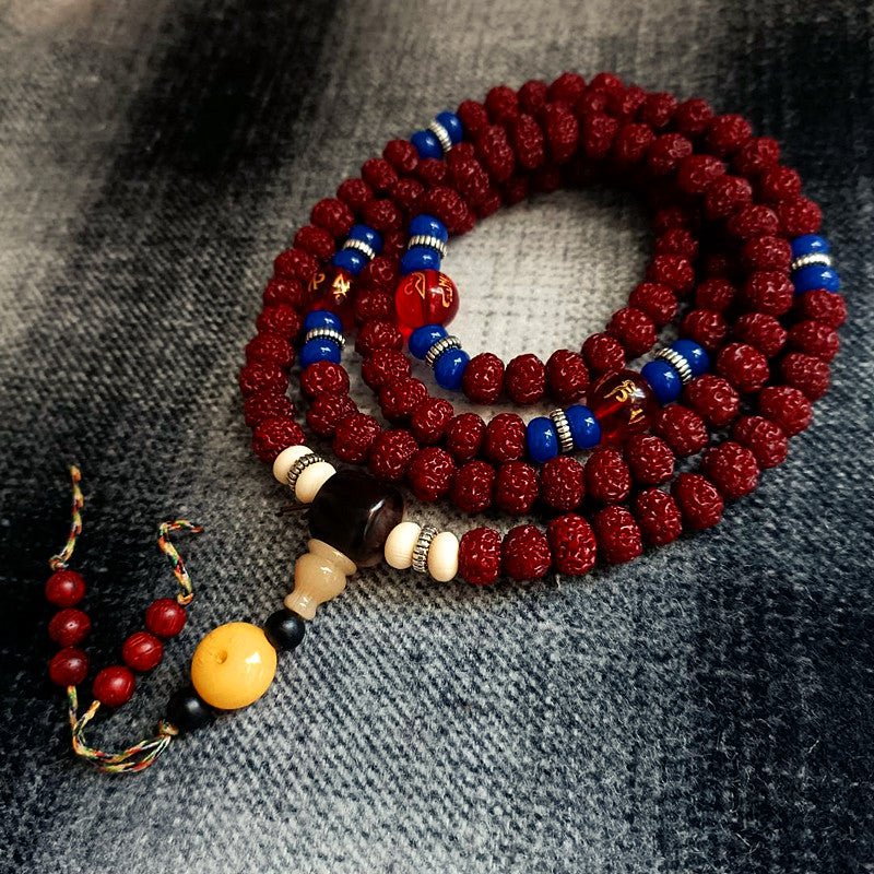 Monk-Blessed Vajra Bodhi Seed Mala (Jade-Polished) – 108 Prayer Beads for Meditation & Protection - view 1