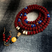 Monk-Blessed Vajra Bodhi Seed Mala (Jade-Polished) – 108 Prayer Beads for Meditation & Protection